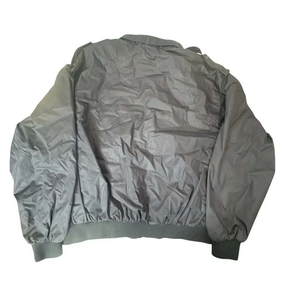 Vintage Members Only Jacket Mens XL Black Bomber Racer Windbreaker Full Zip